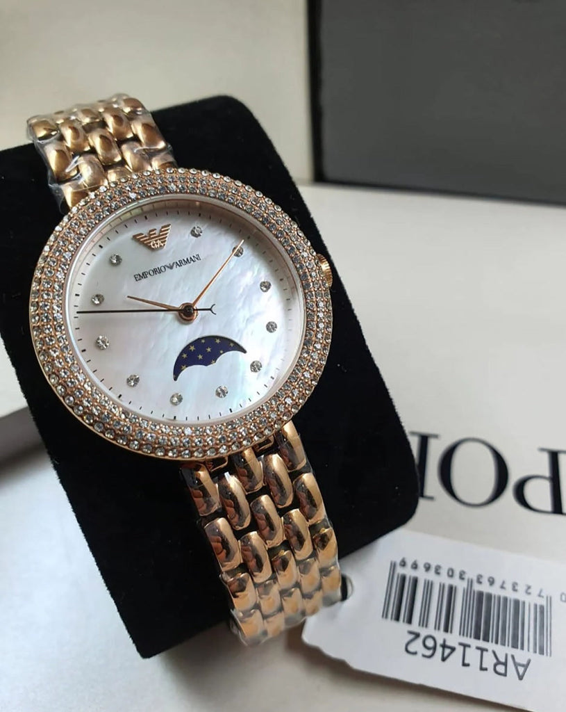 Emporio Armani Rosa Mother of Pearl Dial Rose Gold Steel Strap Watch For Women - AR11462 Buy Now By Emporio Armani