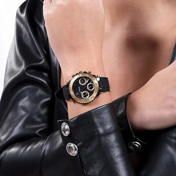 Guess Cosmic Multifunction Black Dial Black Silicone Strap Watch For Women - GW0466L1 Buy Now By Guess