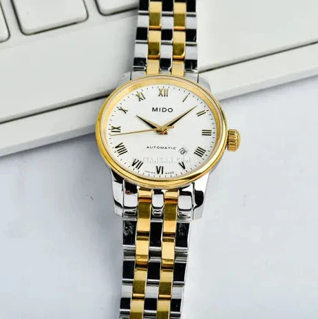 Mido Baroncelli III Automatic White Dial Two Tone Steel Strap Watch For Women - M7600.9.26.1 Buy Now By Mido