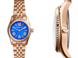 Michael Kors Lexington Quartz Blue Dial Rose Gold Steel Strap Watch For Women - MK3272 Buy Now By Michael Kors