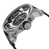 Diesel Mr Daddy Chronograph White Dial Black Leather Strap Watch For Men - DZ7125 Buy Now By Diesel