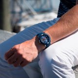 Guess Trade Blue Dial Blue Silicone Strap Watch for Men - W0967G2 Buy Now By Guess