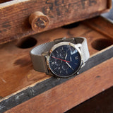 Fossil Neutra Chronograph Blue Dial Silver Mesh Bracelet Watch for Men - FS5383 Buy Now By Fossil