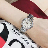 Guess Park Ave White Dial Silver Steel Strap Watch for Women - W0767L1