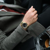 Versace Hellenyium Quartz Black Dial Gold Steel Strap Watch For Men - VE3A00820 Buy Now By Versace