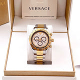 Versace Classic Chronograph Quartz Silver Dial Two Tone Steel Strap Watch For Men - VEV700519 Buy Now By Versace