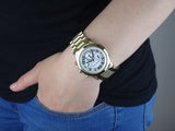 Michael Kors Cooper Chronograph White Dial Gold Steel Strap Watch For Women - MK5916 Buy Now By Michael Kors