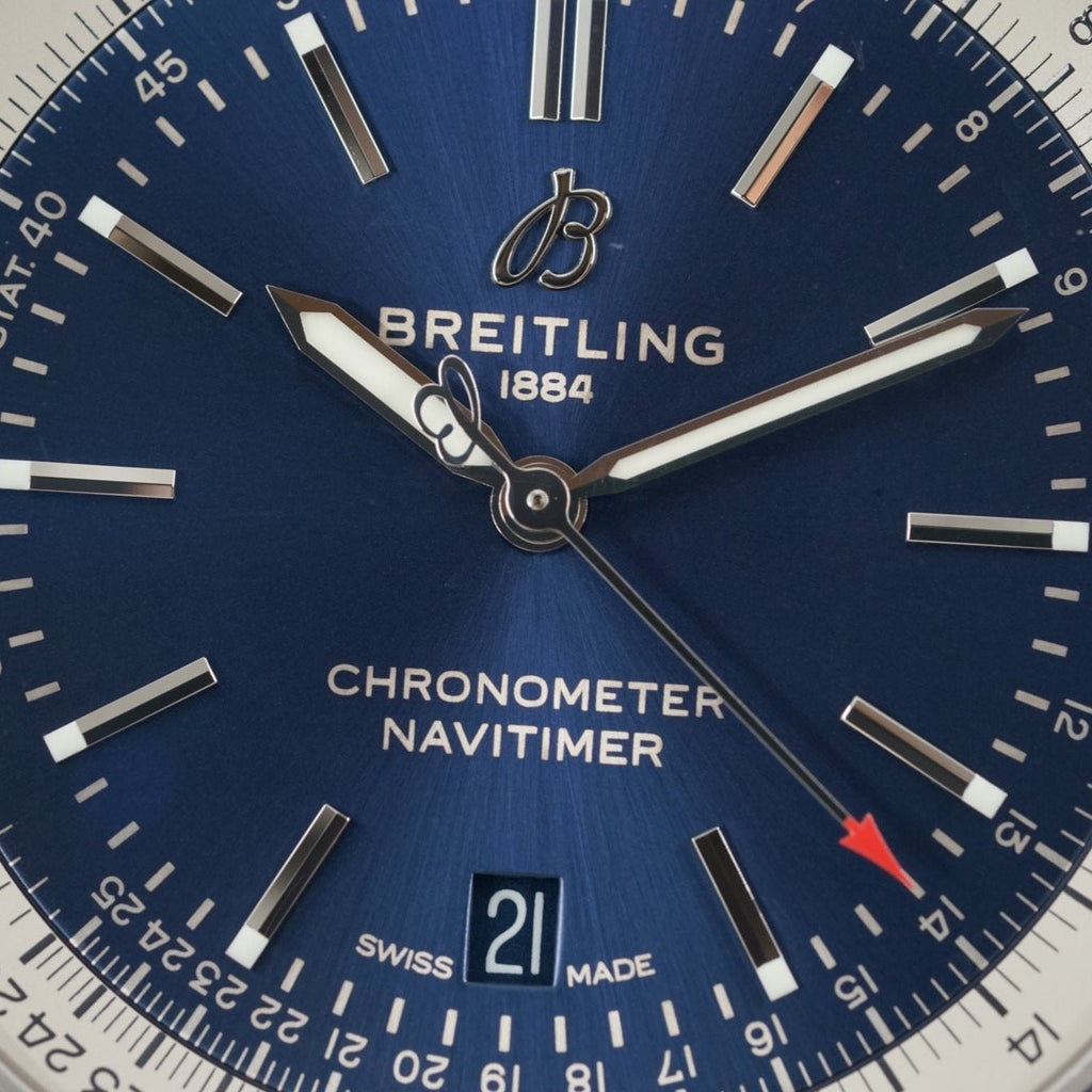 Breitling Navitimer Automatic 41mm Blue Dial Silver Steel Strap Watch for Men - A17326161C1A1 Buy Now By Breitling