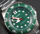 Citizen Promaster Mechanical Green Dial Silver Steel Strap Watch For Men - NJ0129-87X Buy Now By Citizen