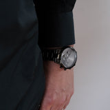 Daniel Wellington Iconic Link Chronograph Grey Dial Grey Steel Strap Watch for Men - DW00100643 Buy Now By Daniel Wellington