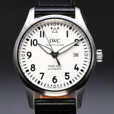 IWC Pilot's Watch Mark XVIII White Dial Black Leather Strap Watch for Men - IW327002 Buy Now By IWC