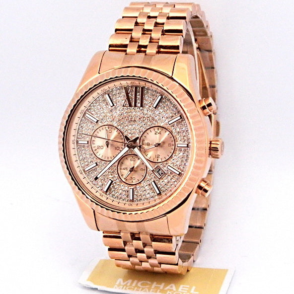 Michael Kors Lexington Rose Gold Dial Rose Gold Stainless Steel Strap Watch for Men - MK8580 Buy Now By Michael Kors