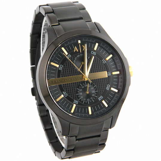 Armani Exchange Hampton Chronograph Black Dial Black Steel Strap Watch For Men - AX2121 Buy Now By Armani Exchange