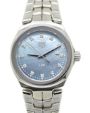 Tag Heuer Link Quartz Diamonds Blue Mother of Pearl Dial Silver Steel Strap Watch for Women - WBC1313.BA0600 Buy Now By Tag Heuer