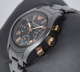 Emporio Armani Chronograph Black Ceramic Stainless Steel Dial Watch For Women - AR1411 Buy Now By Emporio Armani