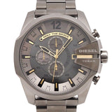 Diesel Mega Chief Chronograph Grey Dial Grey Steel Strap Watch For Men - DZ4466 Buy Now By Diesel