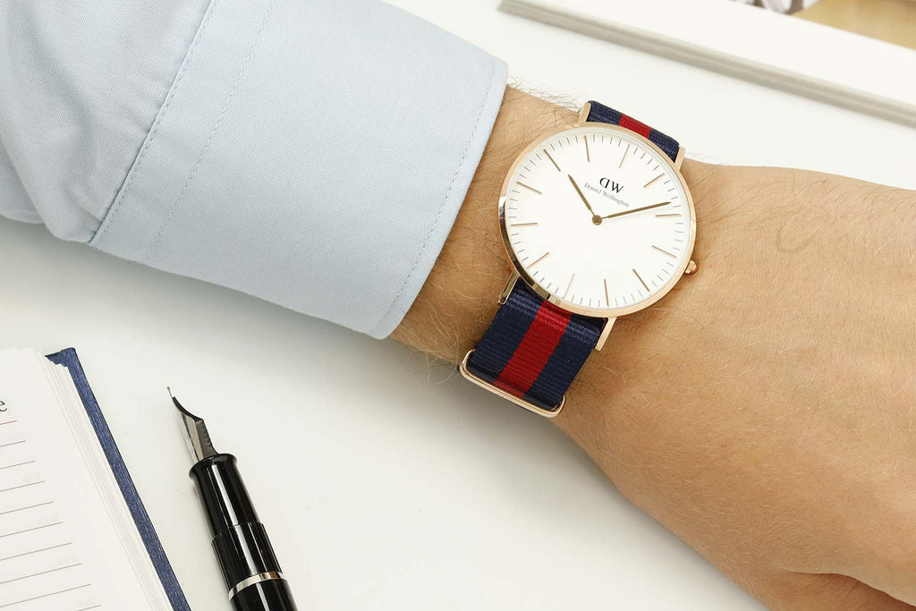 Daniel Wellington Classic Oxford White Dial Two Tone NATO Strap Watch For Men - DW00100001 Buy Now By Daniel Wellington