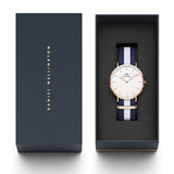 Daniel Wellington Classic Glasgow White Dial Two Tone NATO Strap Watch for Men - DW00100004 Buy Now By Daniel Wellington