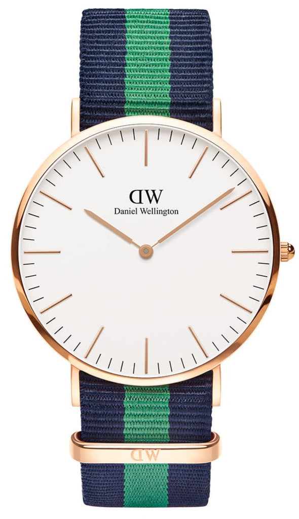 Daniel Wellington Classic Warwick White Dial Two Tone Nylon Strap Watch for Men - DW00100005 Buy Now By Daniel Wellington