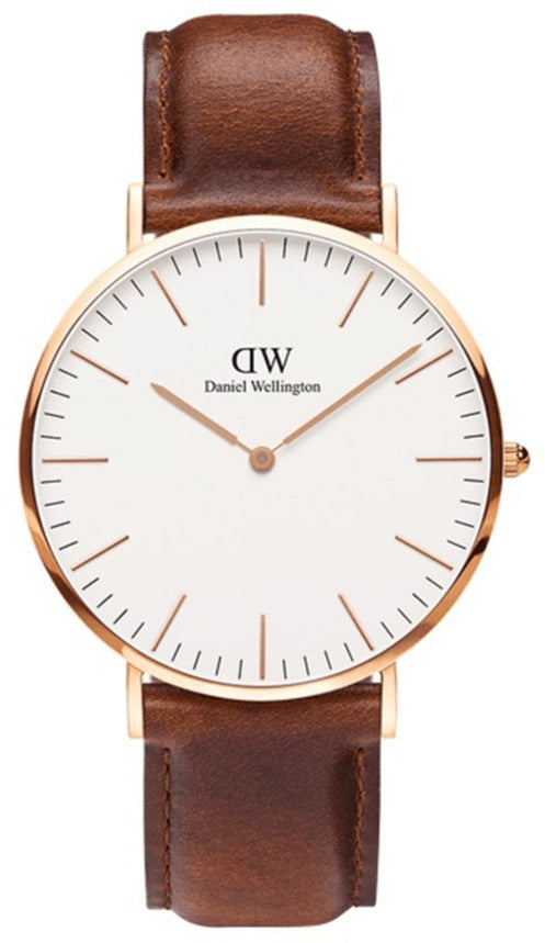 Daniel Wellington Classic St Mawes White Dial Brown Leather Strap Watch For Men - DW00100006 Buy Now By Daniel Wellington