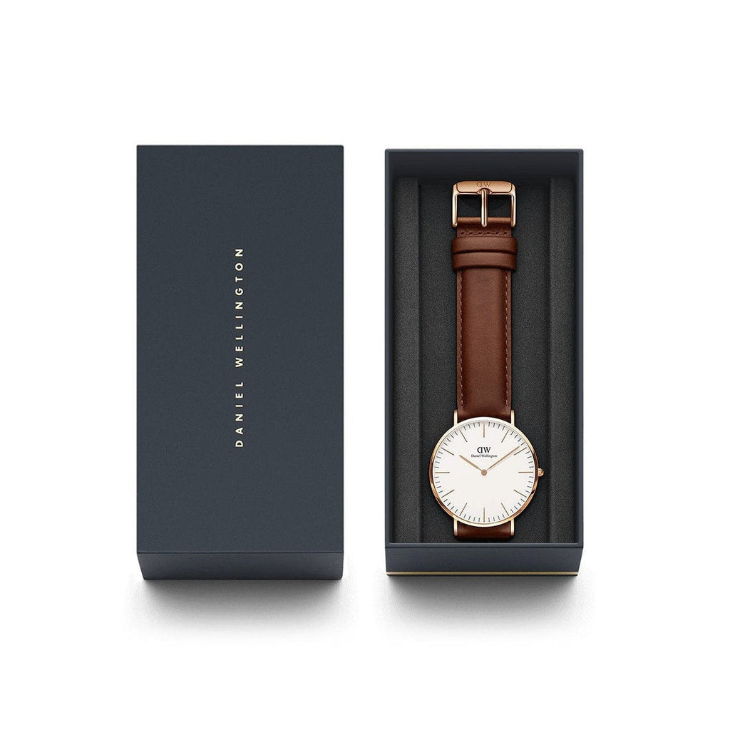 Daniel Wellington Classic St Mawes White Dial Brown Leather Strap Watch For Men - DW00100006 Buy Now By Daniel Wellington