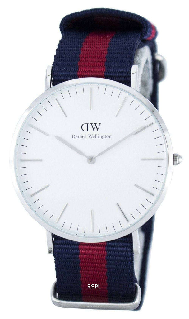 Daniel Wellington Classic Oxford White Dial Two Tone Nylon Strap Watch For Men - DW00100015 Buy Now By Daniel Wellington