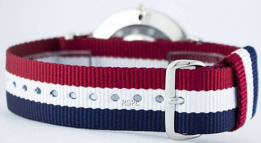 Daniel Wellington Classic Cambridge White Dial Two Tone Nylon Strap Watch For Men - DW00100017 Buy Now By Daniel Wellington