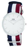 Daniel Wellington Classic Cambridge White Dial Two Tone Nylon Strap Watch For Men - DW00100017 Buy Now By Daniel Wellington