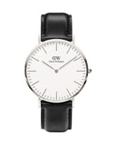 Daniel Wellington Classic Sheffield White Dial Black Leather Strap Watch For Men - DW00100020 Buy Now By Daniel Wellington