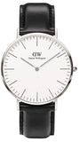 Daniel Wellington Classic Sheffield White Dial Black Leather Strap Watch For Men - DW00100020 Buy Now By Daniel Wellington