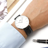 Daniel Wellington Classic Sheffield White Dial Black Leather Strap Watch For Men - DW00100020 Buy Now By Daniel Wellington