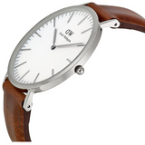Daniel Wellington Classic St Mawes White Dial Brown Leather Strap Watch For Men - DW00100021 Buy Now By Daniel Wellington