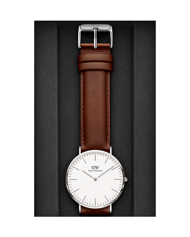 Daniel Wellington Classic St Mawes White Dial Brown Leather Strap Watch For Men - DW00100021 Buy Now By Daniel Wellington
