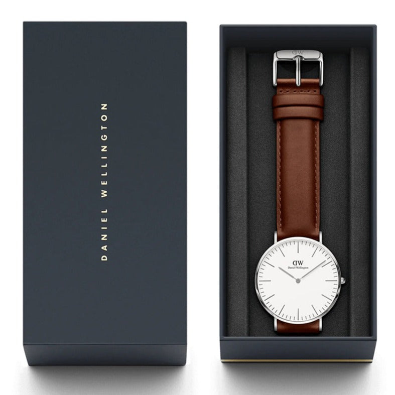 Daniel Wellington Classic St Mawes White Dial Brown Leather Strap Watch For Men - DW00100021 Buy Now By Daniel Wellington