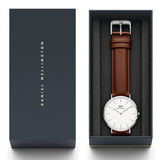 Daniel Wellington Classic St Mawes White Dial Brown Leather Strap Watch For Men - DW00100021 Buy Now By Daniel Wellington