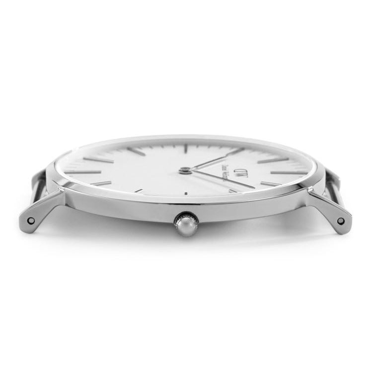 Daniel Wellington Classic York White Dial Black Leather Strap Watch For Men - DW00100025 Buy Now By Daniel Wellington