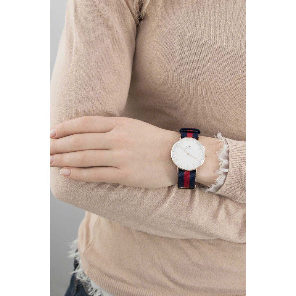 Daniel Wellington Classic Oxford White Dial Two Tone NATO Strap Watch For Women - DW00100029 Buy Now By Daniel Wellington