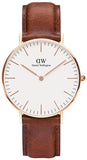Daniel Wellington Classic St. Mawes White Dial Brown Leather Strap Watch for Men - DW00100035 Buy Now By Daniel Wellington