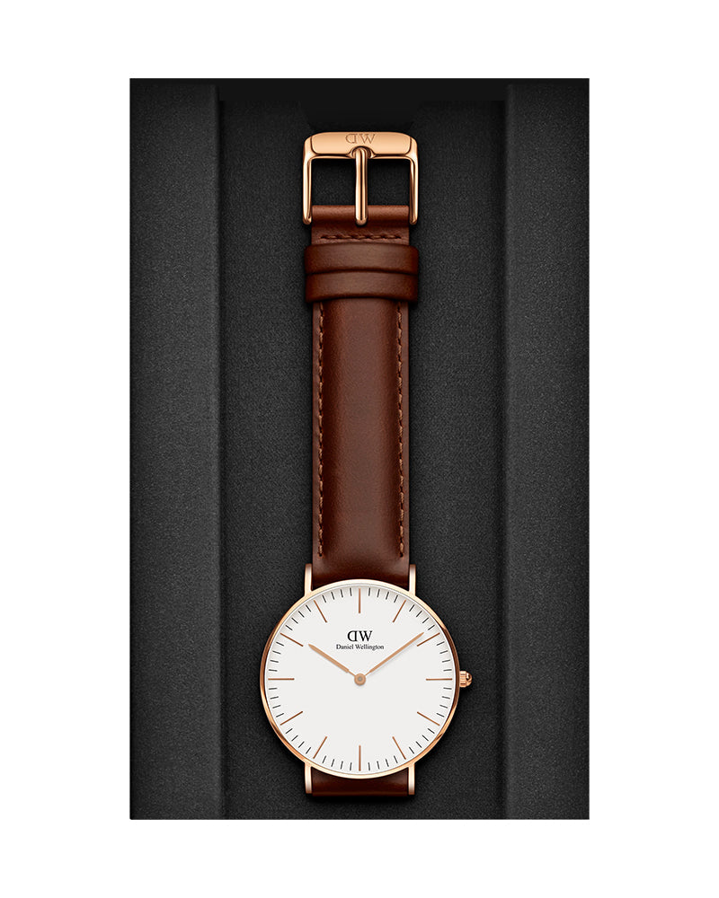 Daniel Wellington Classic St. Mawes White Dial Brown Leather Strap Watch for Men - DW00100035 Buy Now By Daniel Wellington