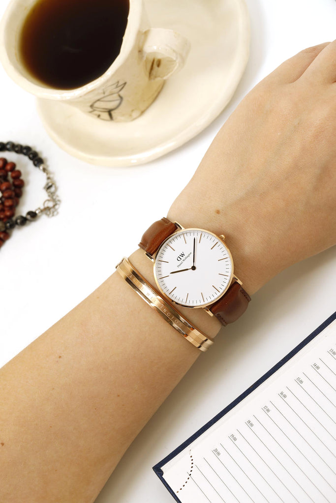 Daniel Wellington Classic St. Mawes White Dial Brown Leather Strap Watch for Men - DW00100035 Buy Now By Daniel Wellington