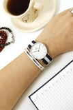 Daniel Wellington Classic Glasgow White Dial Two Tone NATO Strap Unisex Watch - DW00100047 Buy Now By Daniel Wellington