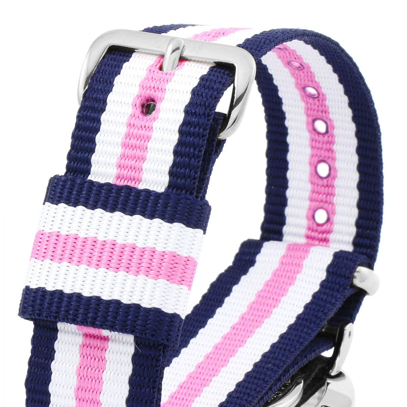 Daniel Wellington Classic Southampton White Dial Three Tone Nylon Strap Watch For Women - DW00100050 Buy Now By Daniel Wellington