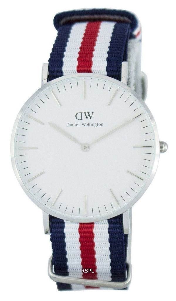 Daniel Wellington Classic Canterbury White Dial Two Tone NATO Strap Watch For Women - DW00100051 Buy Now By Daniel Wellington