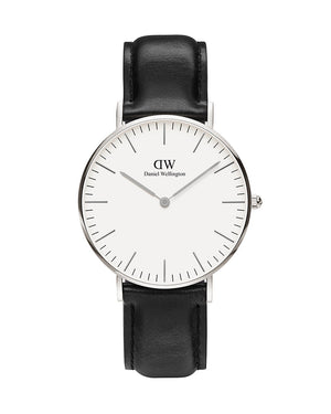 Daniel Wellington Classic Petite York White Dial Black Leather Strap Watch For Women - DW00100188 Buy Now By Daniel Wellington