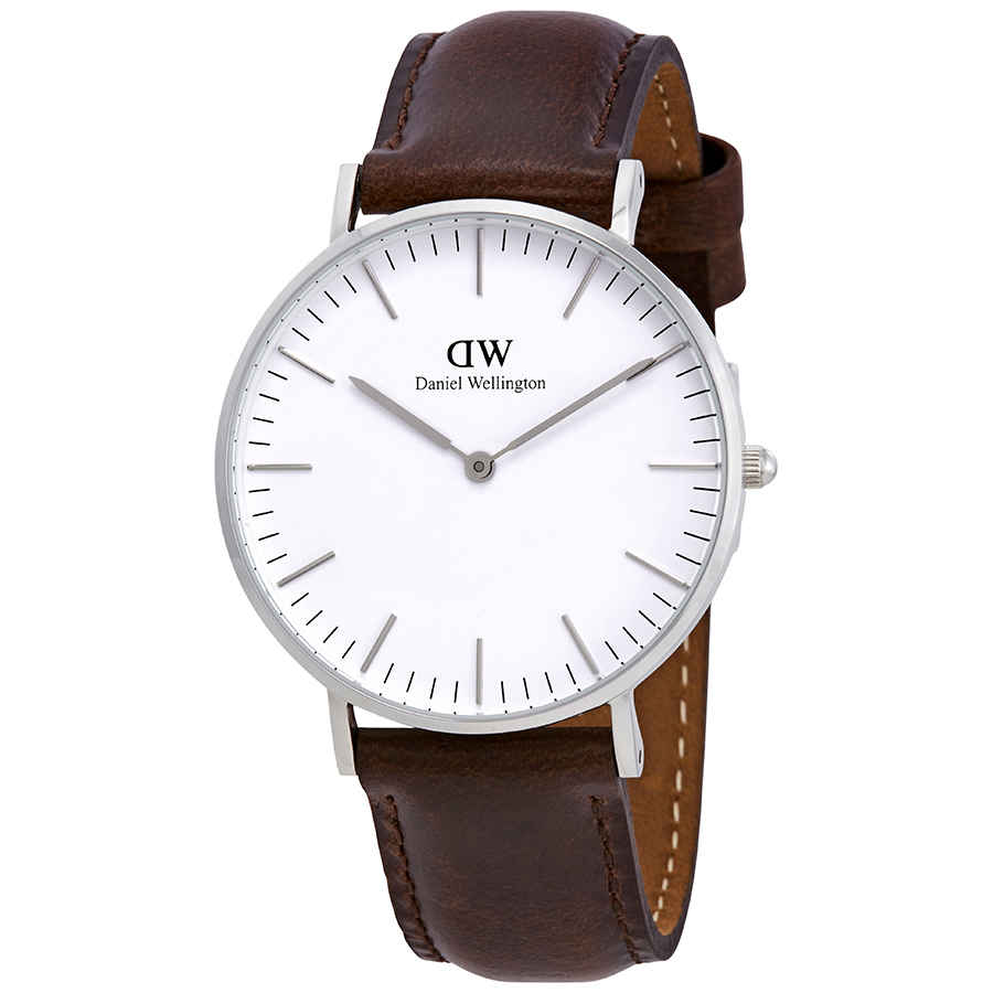Daniel Wellington Classic Bristol White Dial Brown Leather Strap Watch For Women - DW00100056 Buy Now By Daniel Wellington