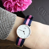 Daniel Wellington Classy Winchester White Dial Two Tone NATO Strap Watch For Women - DW00100065 Buy Now By Daniel Wellington