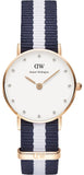 Daniel Wellington Classy Glasgow White Dial Two Tone Nylon Strap Watch For Women - DW00100066 Buy Now By Daniel Wellington