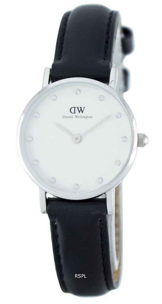 Daniel Wellington Classy Sheffield White Dial Black Leather Strap Watch For Women - DW00100068 Buy Now By Daniel Wellington