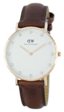 Daniel Wellington Classy St Mawes White Dial Brown Leather Strap Watch For Women - DW00100075 Buy Now By Daniel Wellington