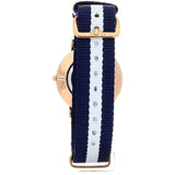 Daniel Wellington Classy Glasgow White Dial Two Tone Nylon Strap Watch For Women - DW00100078 Buy Now By Daniel Wellington